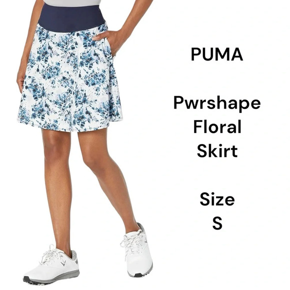 PUMA Women's Pwrshape Watercolor Floral Skirt 16" size S - Picture 1 of 10